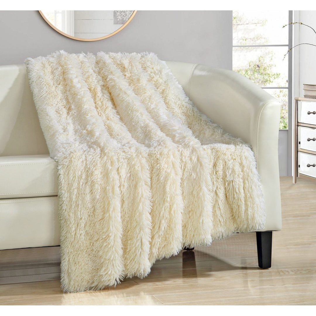 Alaska Shaggy Supersoft Faux faux Throw Blanket Image 2