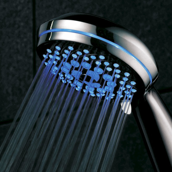 HotelSpa 7 Setting Chrome LED Hand Shower with 7 Colors Image 2