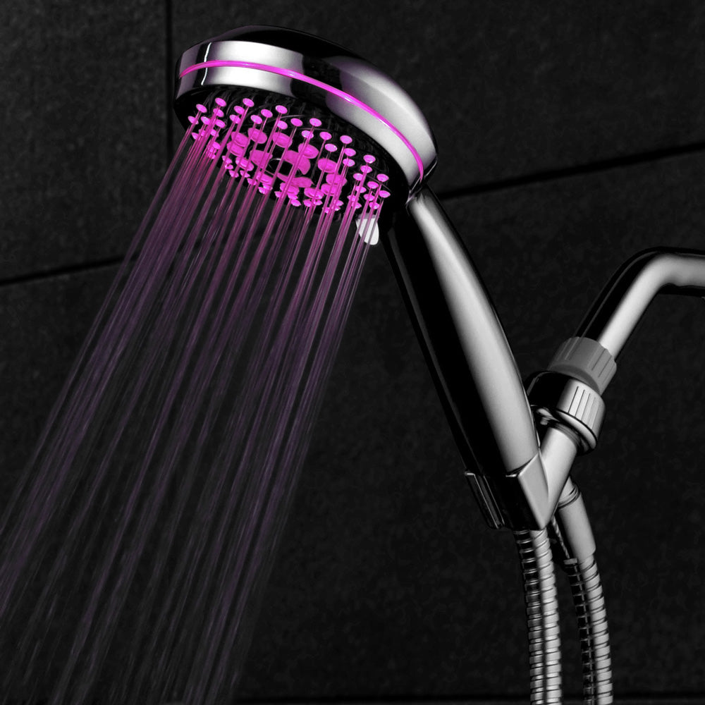 HotelSpa 7 Setting Chrome LED Hand Shower with 7 Colors Image 4