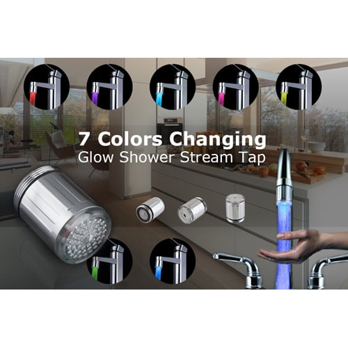 7 Colors Changing Glow Shower Stream Tap Image 1