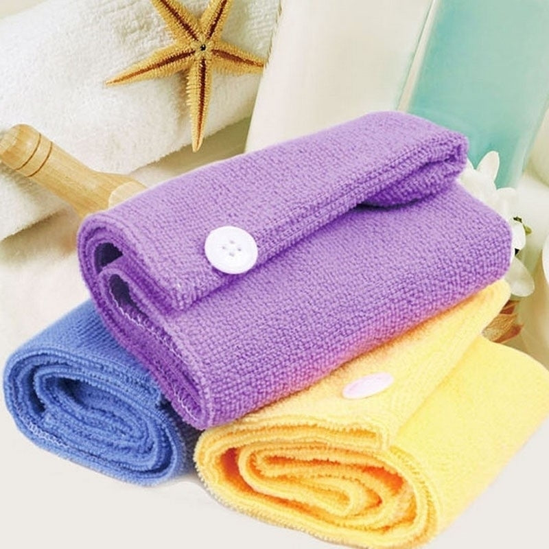 Set of 2 Microfiber Hair Drying BathTowels Image 2