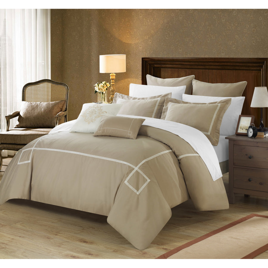 Chic Home Wilma  - 7 Piece Embroidered Comforter Set Image 1