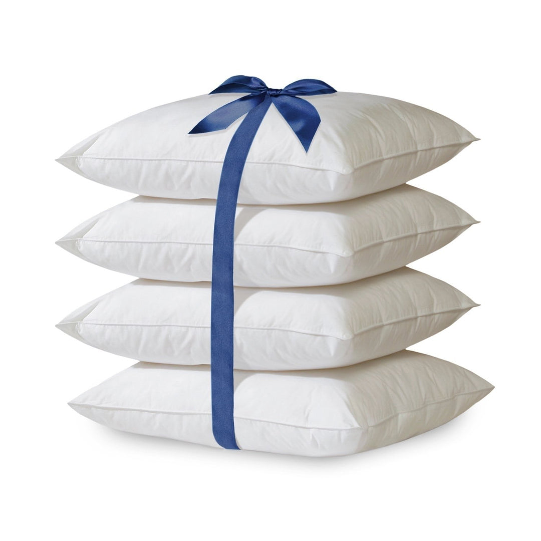 100% Cotton 4 Piece Hypoallergenic Down Alternative Bed Pillows Image 1