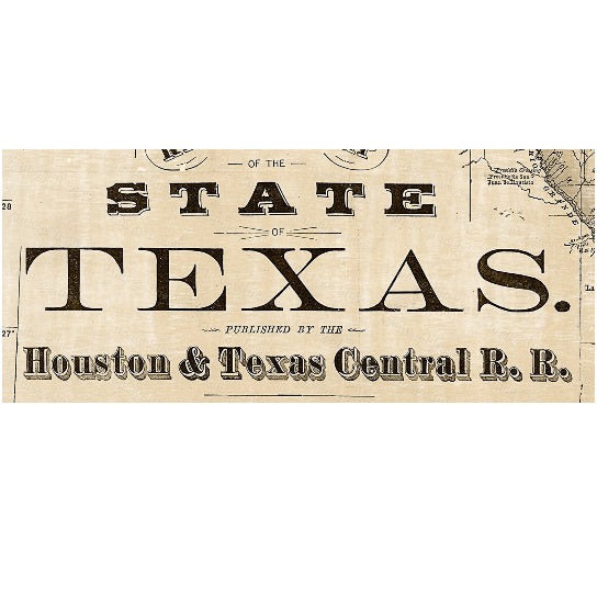 1876 Old Texas Map Vintage Historical Wall map Antique Restoration Hardware Style Map Texas state Map Texas Map Texas Image 2