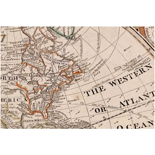 World map 1799 Historical map of the World up to 43x77" 109x196 cm wall map Restoration Hardware Style Old World Map Image 2