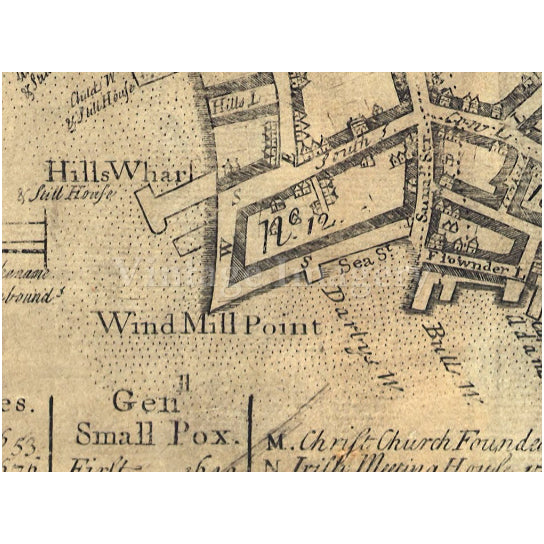 Old Boston Map 1769 Historic Boston map Antique Boston Map Restoration Hardware Style Map of Boston sizes up to 43" x Image 3