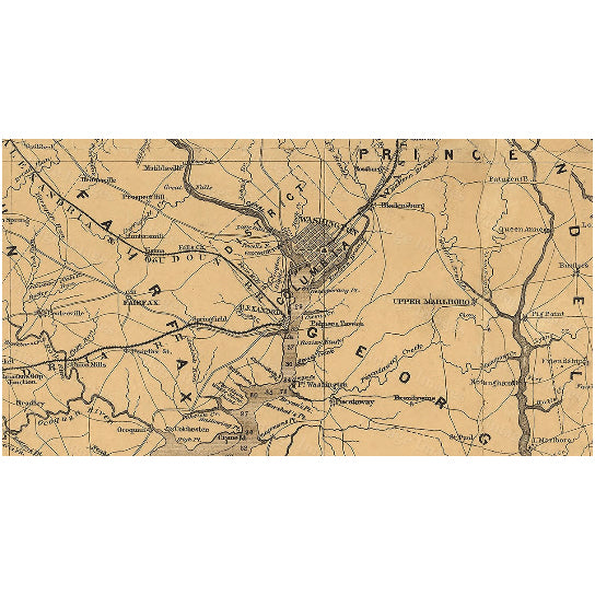 Chesapeake Bay Map. 1861 Restoration Hardware Style Vintage map of Chesapeake Bay, Maryland, Virginia, Delaware Old Image 5