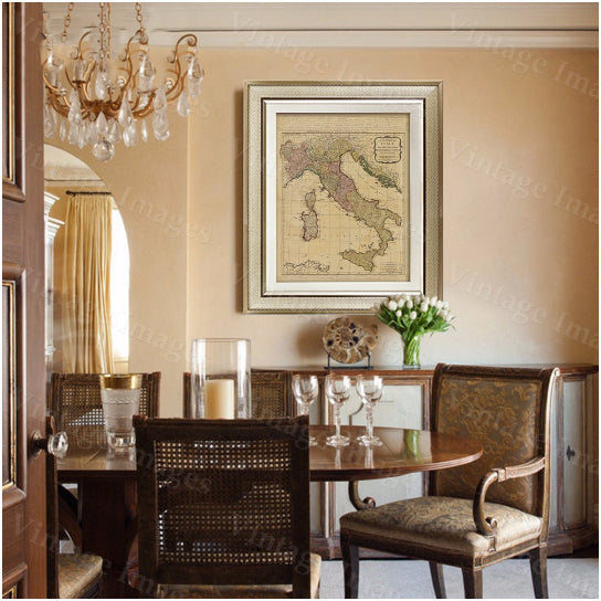 Old map of Italy (1794) Italy map in 5 sizes up to 43"x55" (109x140cm) Restoration Hardware Style Vintage map of Italy, Image 5