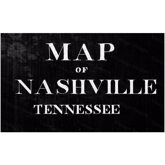 Nashville Tennessee Map 1860 restoration hardware style Vintage Nashville Map Old Map of Nashville Black WALL Map  Large Image 2