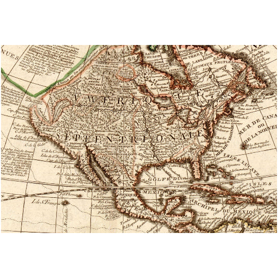 Old World Map Baptiste 1708 Historic Map Antique Restoration Hardware Style World Map Jean Baptiste Nolin Le Globe Image 2