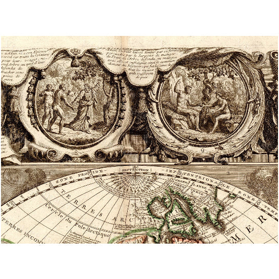 Old World Map Baptiste 1708 Historic Map Antique Restoration Hardware Style World Map Jean Baptiste Nolin Le Globe Image 3