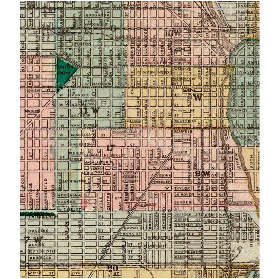 Vintage Map of Chicago, 1857 Chicago Illinois map Antique Chicago Map Restoration Hardware Style Map up to 43" x 54" Old Image 3