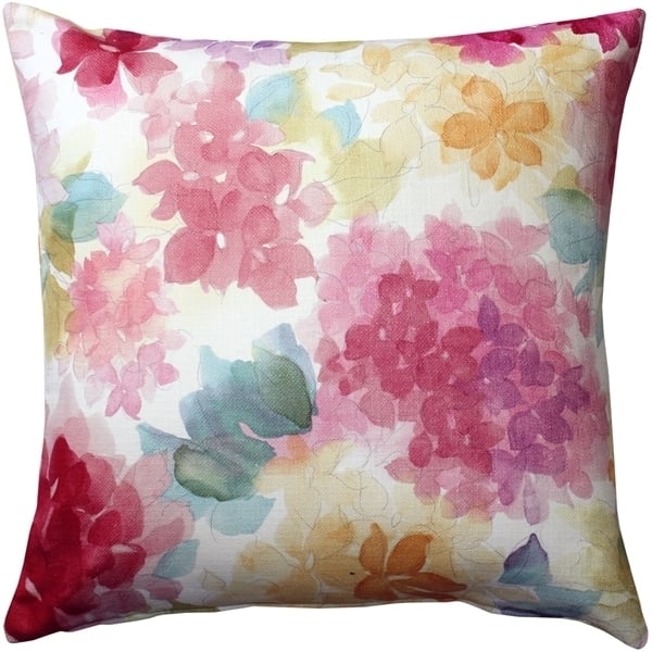 Pillow Decor May Flower Throw Pillow 20x20 Cotton Floral Spring Colors Image 1