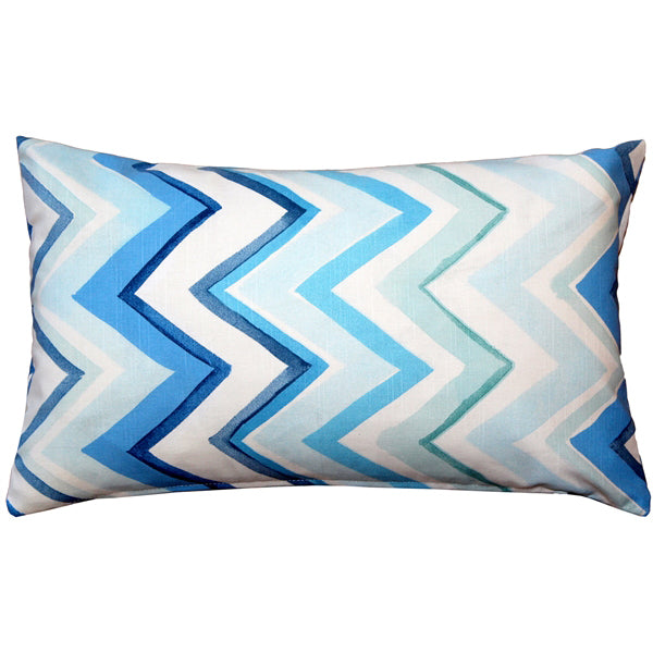 Pillow Decor Pacifico Stripes Blue 12x20 Cotton Throw Pillow Decor Accent Image 1