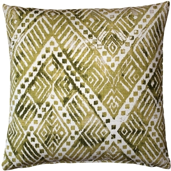 Pillow Decor Tangga Green Throw Pillow 20x20 Cotton Linen Blend Cover Insert Included Image 1