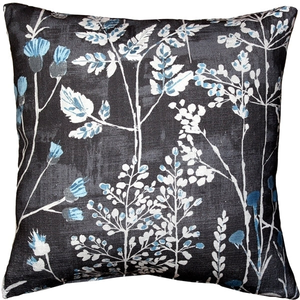 Pillow Decor Field of Dreams Dusk 18x18 Cotton Throw Pillow Soft Blue Charcoal Image 1