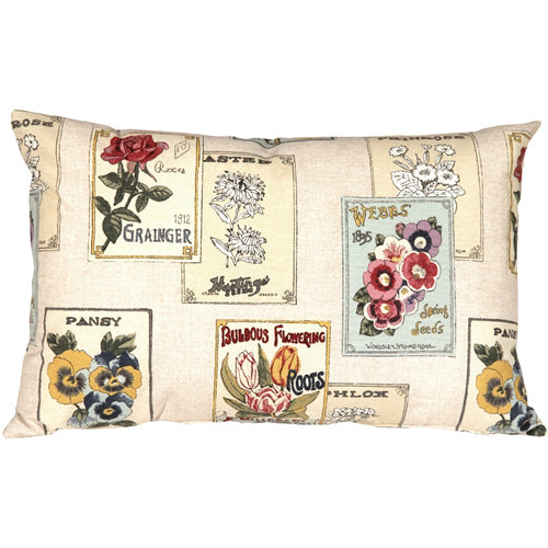 Pillow Decor - Vintage Seed Packet 16x24 Throw Pillow Image 1