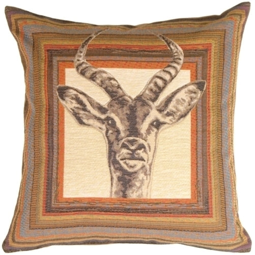 Pillow Decor - Antelope Tapestry Throw Pillow Image 1