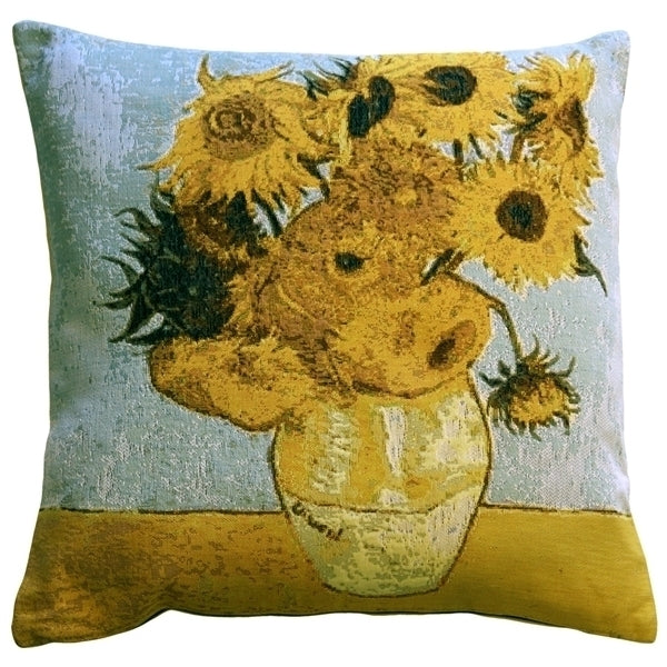 Pillow Decor - Van Gogh Sunflowers 19x19 Throw Pillow Image 1