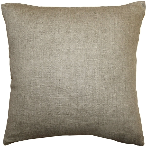 Pillow Decor Tuscany Linen Natural 20x20 Throw Pillow 100% Linen Accent Cushion Image 1