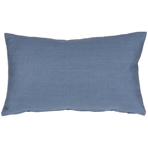 Pillow Decor Tuscany Linen Wedgewood Blue 12x19 Rectangular Throw Pillow Image 1