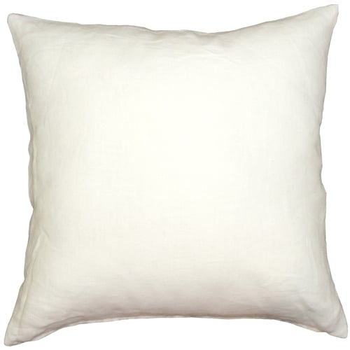 Pillow Decor Tuscany Linen White 17x17 Throw Pillow Soft Accent Decor Image 1