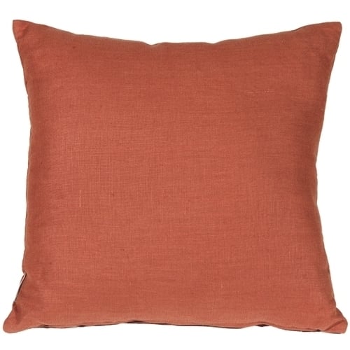 Pillow Decor - Tuscany Linen Sienna 17x17 Throw Pillow Image 1