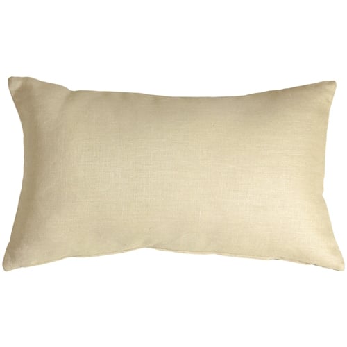 Pillow Decor Tuscany Linen Cream 12x19 Throw Pillow 100% Linen Accent Pillow Image 1