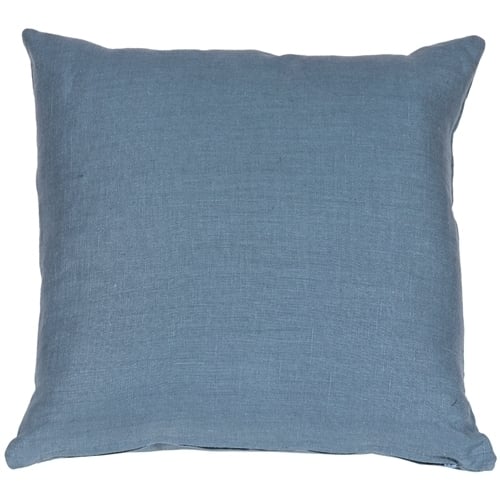 Pillow Decor Tuscany Linen Wedgewood Blue 20x20 Throw Pillow 100% Linen Image 1