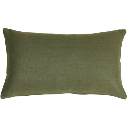 Pillow Decor Tuscany Linen Fig Green 12x19 Throw Pillow 100% Linen Accent Pillow Image 1