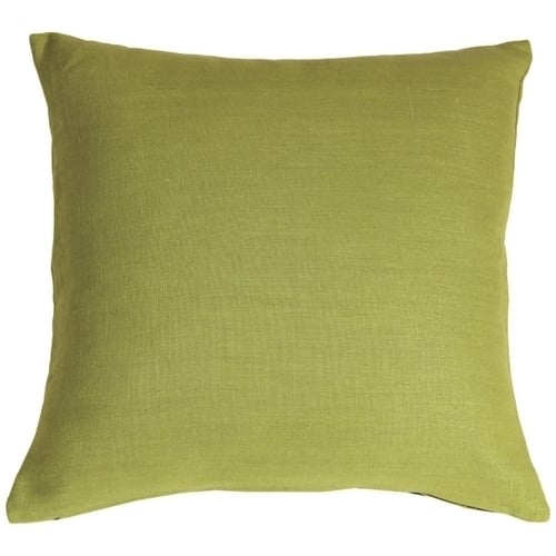 Pillow Decor - Tuscany Linen Apple Green 17x17 Throw Pillow Image 1