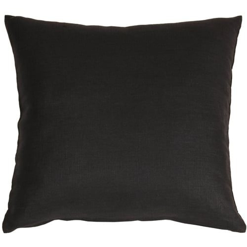 Pillow Decor - Tuscany Linen Black 17x17 Throw Pillow Image 1