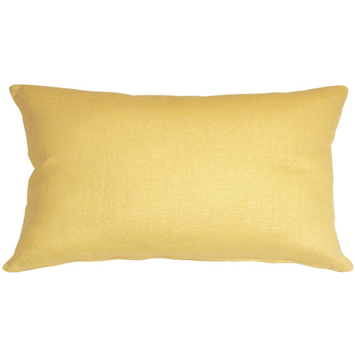 Pillow Decor - Tuscany Linen Banana Yellow 12x19 Throw Pillow Image 1