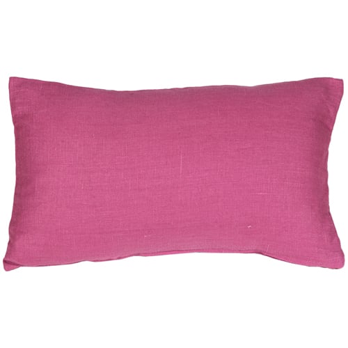 Pillow Decor - Tuscany Linen Orchid Pink 12x19 Throw Pillow Image 1