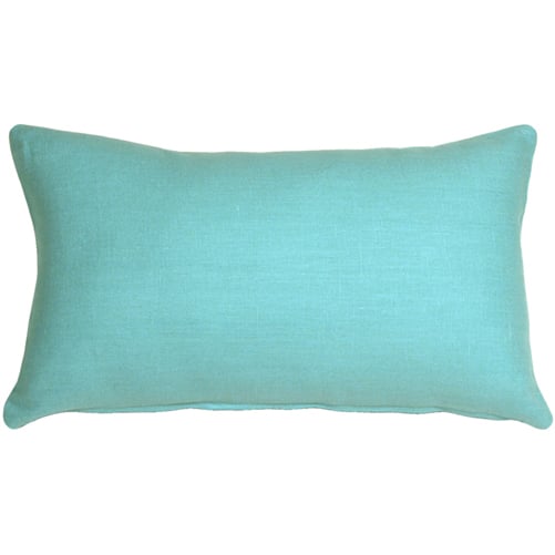 Pillow Decor Tuscany Linen Turquoise 12x19 Throw Pillow 100% Linen Accent Pillow Image 1