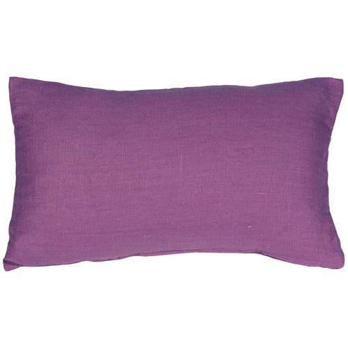 Pillow Decor Tuscany Linen Throw Pillow Purple 12x19 Decorative Accent Pillow Image 1