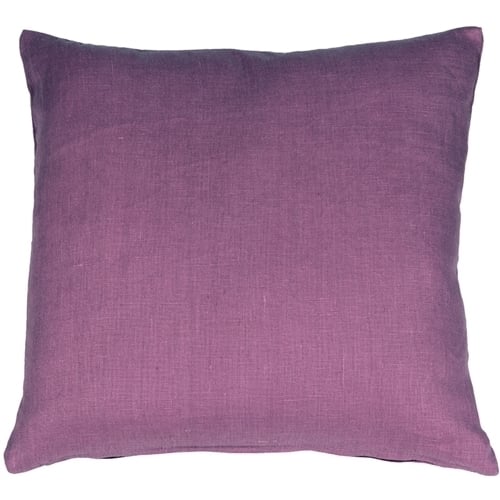 Pillow Decor Tuscany Linen Purple 17x17 Throw Pillow 100% Linen Square Accent Image 1