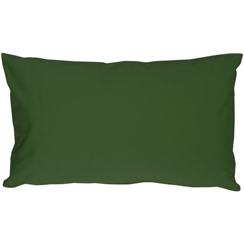 Pillow Decor - Caravan Cotton Forest Green 9x18 Throw Pillow Image 1