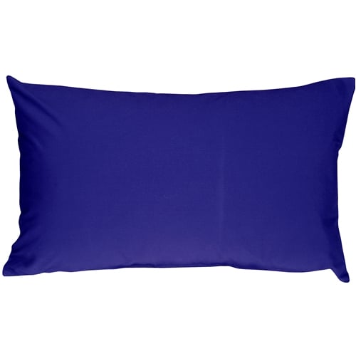 Pillow Decor Caravan Royal Blue Cotton 12x19 Throw Pillow with Spandex Insert Image 1