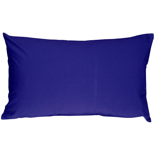Pillow Decor - Caravan Cotton Royal Blue 12x19 Throw Pillow Image 1