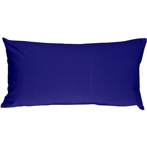 Pillow Decor - Caravan Cotton Royal Blue 9x18 Throw Pillow Image 1