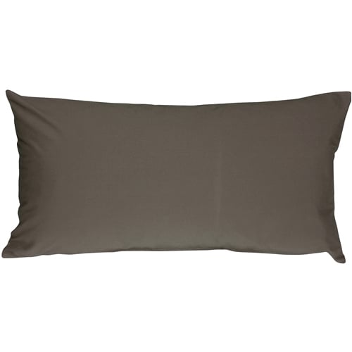 Pillow Decor Caravan Cotton Dark Gray 9x18 Throw Pillow Lumbar with Poly Insert Image 1