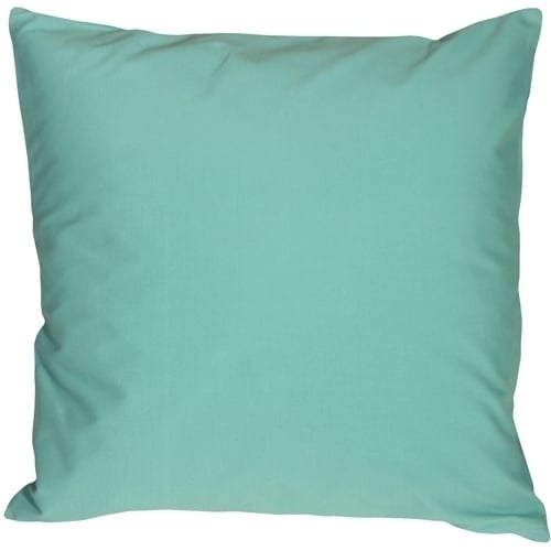 Pillow Decor Caravan Cotton Turquoise 20x20 Throw Pillow with Poly Insert Image 1