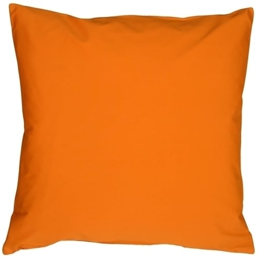 Pillow Decor Caravan Cotton Orange 20x20 Throw Pillow Soft Spandex Insert Included Image 1