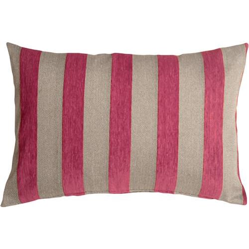 Pillow Decor Brackendale Stripes Pink Rectangular Throw Pillow 16x24 Chenille Image 1