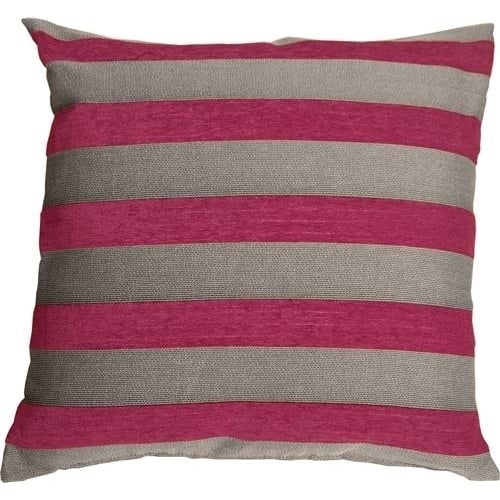 Pillow Decor Brackendale Stripes Pink Chenille Throw Pillow 22 in Square Image 1