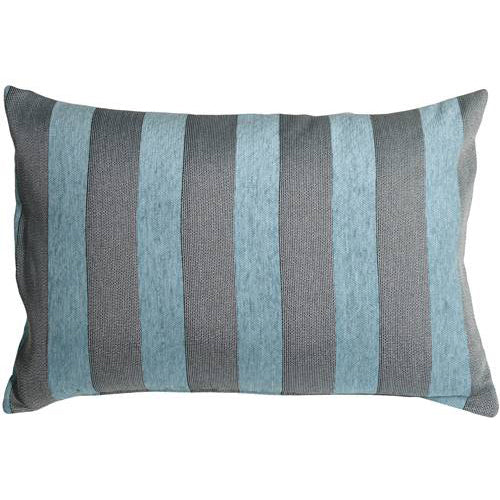 Pillow Decor - Brackendale Stripes Sea Blue Rectangular Throw Pillow Image 1