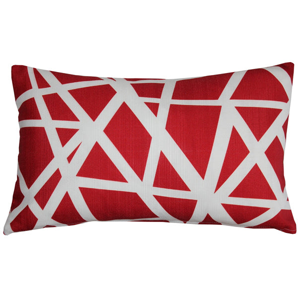 Pillow Decor - Birds Nest Red Throw Pillow 12x19 Image 1