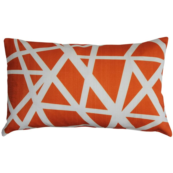 Pillow Decor Orange Birds Nest Throw Pillow 12x19 Indoor Outdoor Fabric Image 1