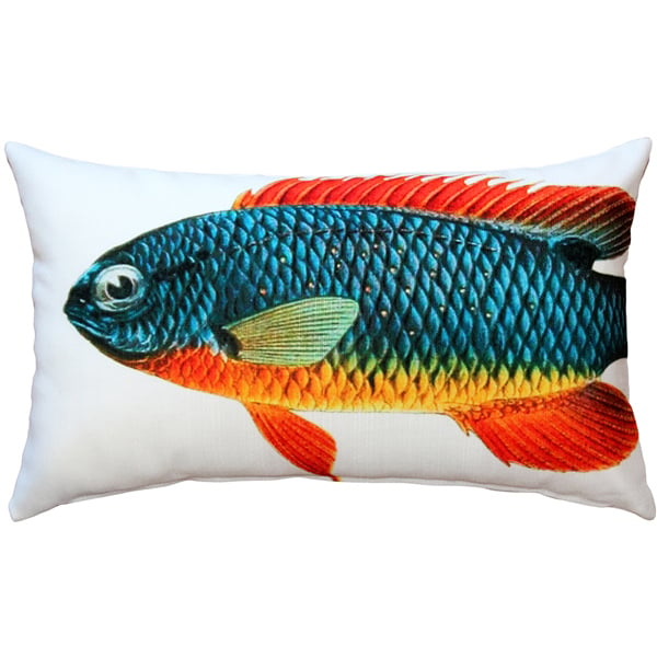 Pillow Decor Guppy Fish Pillow 12x19 Indoor Outdoor Polyester Double Sided Image 1